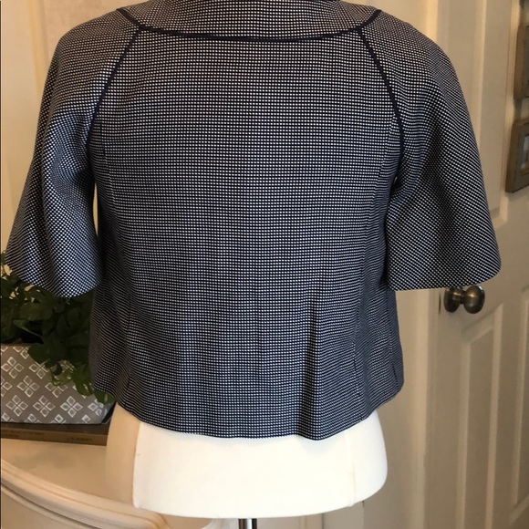ANN TAYLOR LOFT SZ2P NAVY/WHITE JACKET - Picture 4 of 7